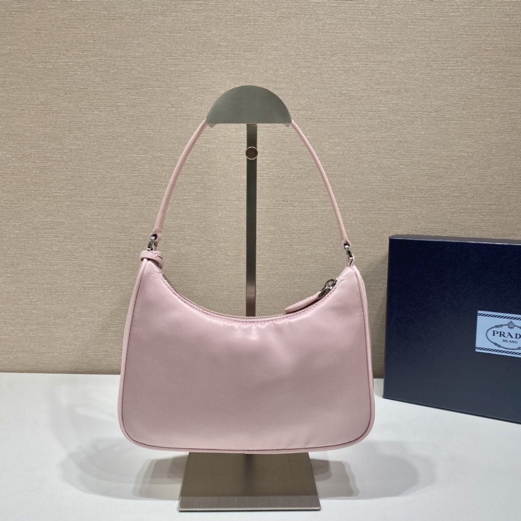 Prada Mini Re Edition 2005 Re Nylon And Saffiano Bag Alabaster Pink 1NE204